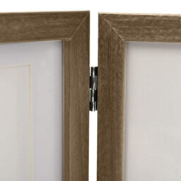 Berkfield Modern Trifold Photo Frame Collage Light Brown 22X15 Cm+2X - thumbnail 5
