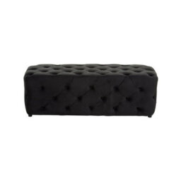 Buttercup Farm Alea Black Velvet Bench - Wood/textile - L45 X W120 X H38 Cm - thumbnail 1