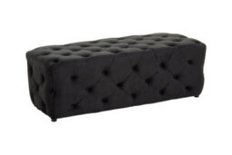 Buttercup Farm Alea Black Velvet Bench - Wood/textile - L45 X W120 X H38 Cm - thumbnail 4