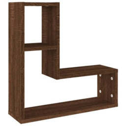 Berkfield Wall Shelves 2 Pcs Brown Oak 50X15X50 Cm Engineered Wood - thumbnail 4