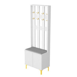 Hygrad Built to Survive Coat Rack Stand With 2 Tier Shoe Storage Bench Clothes Hat Stand Hanger 8 Hooks - thumbnail 4