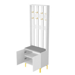 Hygrad Built to Survive Coat Rack Stand With 2 Tier Shoe Storage Bench Clothes Hat Stand Hanger 8 Hooks - thumbnail 5