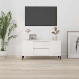 Vidaxl Tv Cabinet High Gloss White 102X44.5X50 Cm Engineered Wood - thumbnail 3
