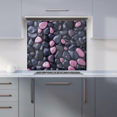 Warren Reed Designer Blush And Charcoal Pebble Mix Kitchen Splashback - image 1