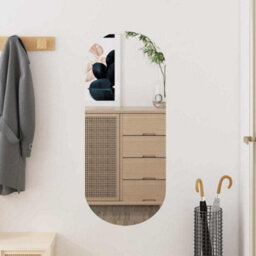 Walplus Minimalistic Aesthetic Wall Mirror 30X70 Cm Glass Oval - thumbnail 1