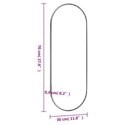 Walplus Minimalistic Aesthetic Wall Mirror 30X70 Cm Glass Oval - thumbnail 6