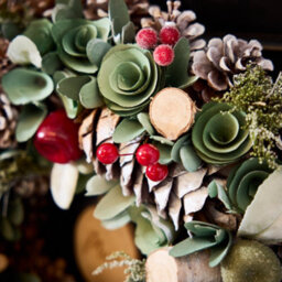 Dibor Winter Forest Treasures Festive Decor Autumn-Winter Front Door Wreath Christmas Wreath 38Cm - thumbnail 3