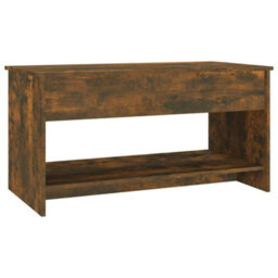 Berkfield Modern Coffee Table Smoked Oak 102X50X52.5 Cm Engineered Wood - thumbnail 5