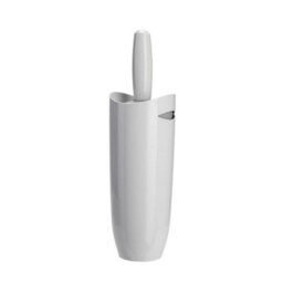 Croydex Plastic Toilet Brush White & Grey - thumbnail 1