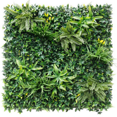 Artificial Plant Flower Living Wall Panels Realistic - Greenwheat - Indoor / Outdoor - 1M X 1M - Home, Garden, Office - image 1