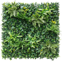 Artificial Plant Flower Living Wall Panels Realistic - Greenwheat - Indoor / Outdoor - 1M X 1M - Home, Garden, Office - thumbnail 1