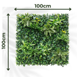 Artificial Plant Flower Living Wall Panels Realistic - Greenwheat - Indoor / Outdoor - 1M X 1M - Home, Garden, Office - thumbnail 2