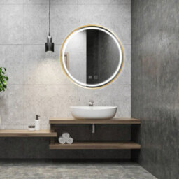 Mirror Led Rea Led P11397 mmj 80Cm Rose Gold, Glass - thumbnail 2