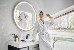 Mirror Led Rea Led P11397 mmj 80Cm Rose Gold, Glass - thumbnail 7