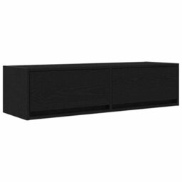 Berkfield Modern Tv Cabinet Black Oak 100X31X25,5 Cm Engineered Wood