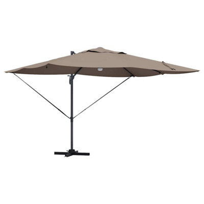 Berkfield Modern Cantilever Roma Parasol Taupe, Black 352 X 251 X 265 Cm - image 1