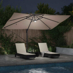Berkfield Modern Cantilever Roma Parasol Taupe, Black 352 X 251 X 265 Cm - thumbnail 4
