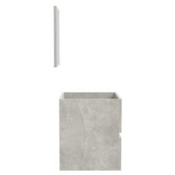Berkfield Bathroom Cabinet With Mirror Concrete Grey Engineered Wood - thumbnail 7
