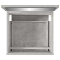 Berkfield Bathroom Cabinet With Mirror Concrete Grey Engineered Wood - thumbnail 8