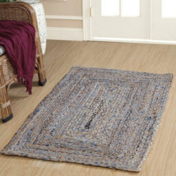 Second Nature Online Jeannie Rectangular Kids Rug Ethical Source With Recycled Denim / 75 Cm X 120 Cm - thumbnail 9