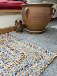 Second Nature Online Jeannie Rectangular Kids Rug Ethical Source With Recycled Denim / 75 Cm X 120 Cm - thumbnail 3