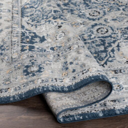 Livabliss Jolie-Vintage Blue Grey Beige Black Traditional Boho Living Dining Bedroom Rug 120 X 170 Cm Easy Care, Non Shedding - thumbnail 4