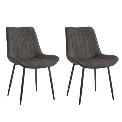Home Detail Georgia Dining Chair Set Of 2, Grey Velvet - image 1