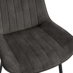 Home Detail Georgia Dining Chair Set Of 2, Grey Velvet - thumbnail 4