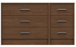 Hazlemere 3 Drawer Double Chest - Walnut On Express Delivery And Ready Assembled - thumbnail 2