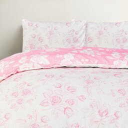 Smart Living Luxury Super Soft Reversible Floral Toile Duvet Cover With Pillowcase - thumbnail 5