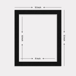 Ak Frames 12X10 Black Picture Mounts To Fit 10X8 Aperture Size - Mount Board Only (No Frame Included) - thumbnail 3