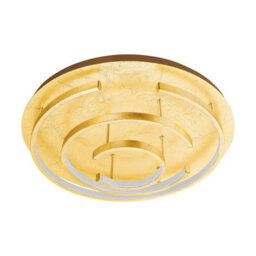 Elegant Gold Flush Ceiling Light With Led Bulb - 24W Warm White Illumination - thumbnail 1