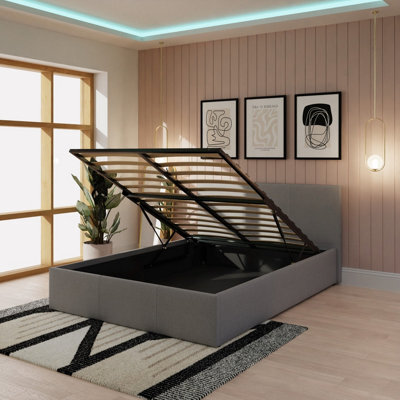 Gfw End Lift Ottoman Bed 150Cm King Size Grey - image 1