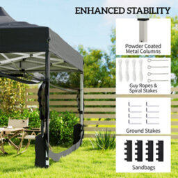 Outsunny 3 X 4.5 M Pop Up Gazebo With Mesh, Heavy Duty Party Tent Marquee - thumbnail 7