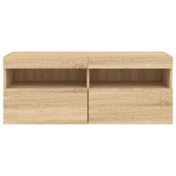 Walplus Tv Wall Cabinet With Led Lights Sonoma Oak 100X30X40 Cm - thumbnail 9