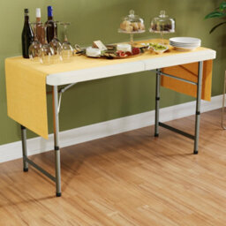 Lassic Home Vida Foldable 4Ft Heavy Duty Folding Camping Picnic Garden Portable Table - thumbnail 2