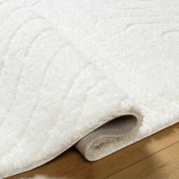 Livabliss Nomadic-Shaggy Ivory Modern Graphic Soft Plush Pile Living Bedroom Rug 200 X 275 Cm Easy Care, Non Shedding - thumbnail 4