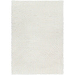 Livabliss Nomadic-Shaggy Ivory Modern Graphic Soft Plush Pile Living Bedroom Rug 200 X 275 Cm Easy Care, Non Shedding - thumbnail 1