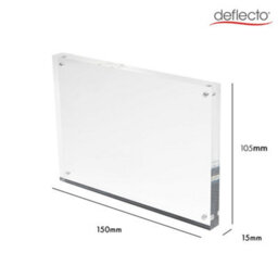 Deflecto Yearntree Deflecto 15mm A6 Magnetic Double Sided Acrylic Display Block Photo Frame, Clear, Transparent, Picture Display, (150 X 105 X 15mm) - thumbnail 3