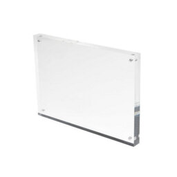 Deflecto Yearntree Deflecto 15mm A6 Magnetic Double Sided Acrylic Display Block Photo Frame, Clear, Transparent, Picture Display, (150 X 105 X 15mm) - thumbnail 1