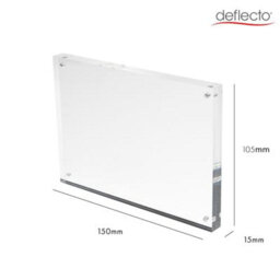 Deflecto Yearntree Deflecto 15mm A6 Magnetic Double Sided Acrylic Display Block Photo Frame, Clear, Transparent, Picture Display, (150 X 105 X 15mm) - thumbnail 4