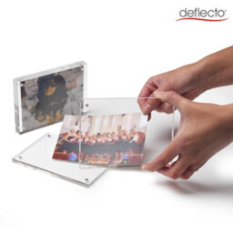 Deflecto Yearntree Deflecto 15mm A6 Magnetic Double Sided Acrylic Display Block Photo Frame, Clear, Transparent, Picture Display, (150 X 105 X 15mm) - thumbnail 5