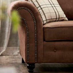 Furnishings For Less UK Oakland 3 Piece Sofa Suite 3 Seater, 2 Seater And Armchair Chesterfield Leather Air Tan - thumbnail 7