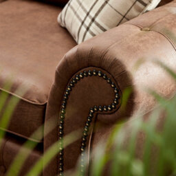 Furnishings For Less UK Oakland 3 Piece Sofa Suite 3 Seater, 2 Seater And Armchair Chesterfield Leather Air Tan - thumbnail 6