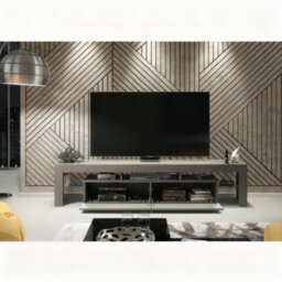 Tv Unit Nova 200Cm - Dark Grey With Gloss Doors - thumbnail 5
