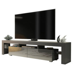 Tv Unit Nova 200Cm - Dark Grey With Gloss Doors - thumbnail 6