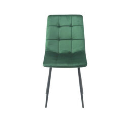 Urbn-Living Urbnliving 87Cm Height Green Plush Velvet Padded Dining Chairs With Metal Legs Home Furniture 4 Pcs - thumbnail 3