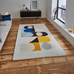 Multicolor Geometric Luxurious Modern Wool Rugfor Bedroom & Living Room-120Cm X 170Cm - thumbnail 1