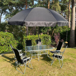 Selections Rectangle Table With Glass Top For 8 Piece Garden Patio Furniture Set - thumbnail 3