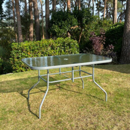 Selections Rectangle Table With Glass Top For 8 Piece Garden Patio Furniture Set - thumbnail 1